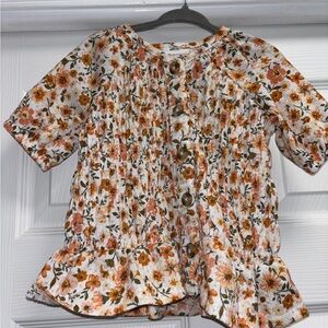Floral Button-Down kids Top